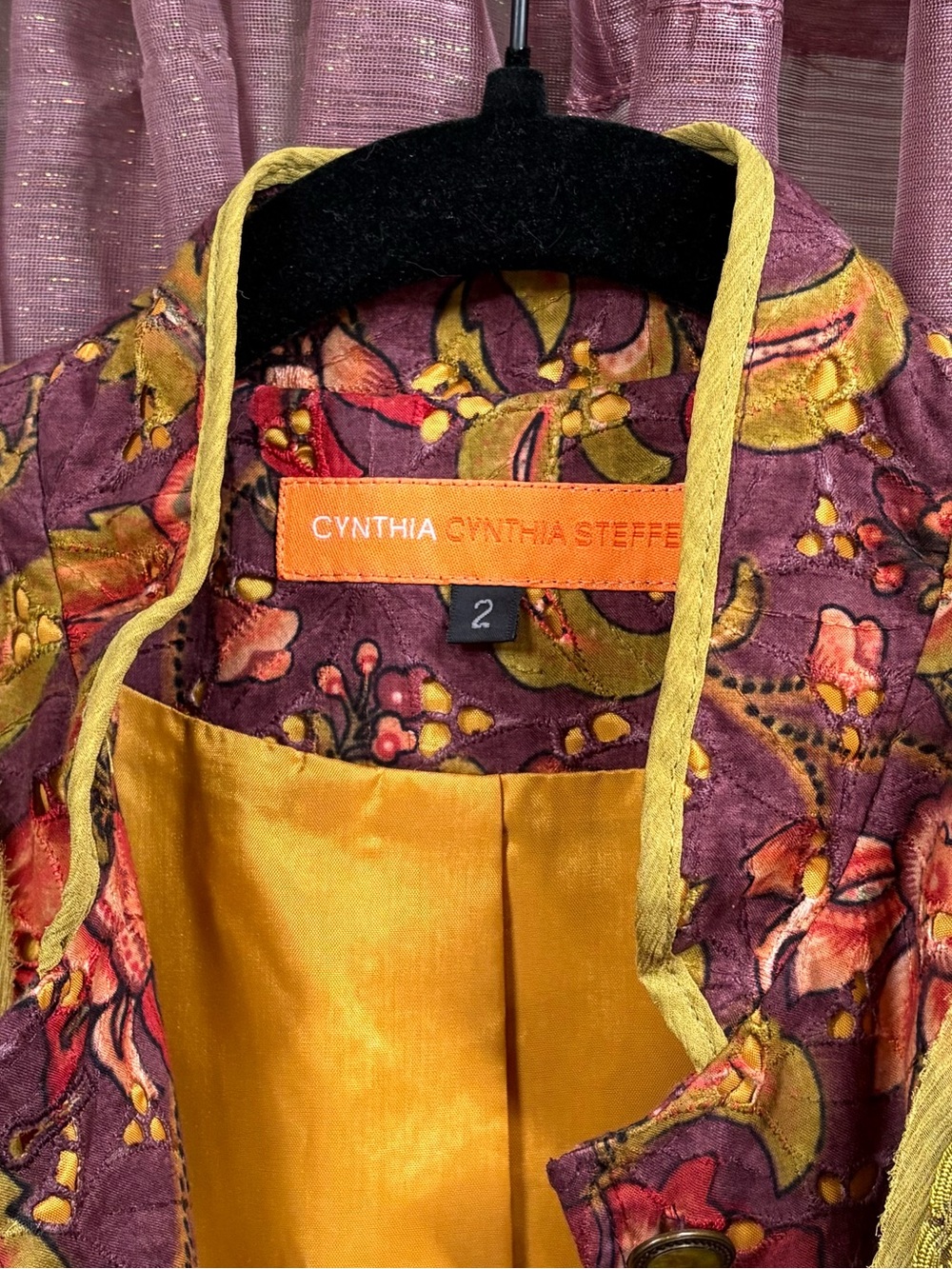 Designer Cynthia Steffe Structured Patterned Jacket - Picture 4 of 7